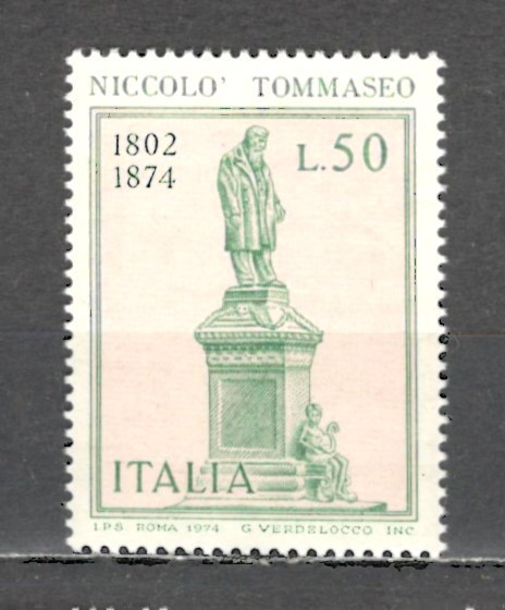 Italia.1974 100 ani moarte N.Tommaseo-scriitor SI.852