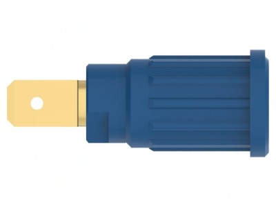 Soclu Banană 4mm Albastru Aurit 32A 1kV foto