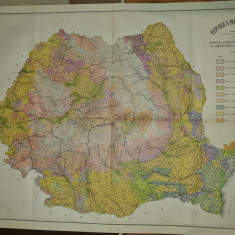 harta republicii populare romane - zonele de productie agricola - din anul 1960