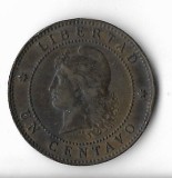 Moneda 1 centavo 1890 - Argentina, America Centrala si de Sud, Cupru (arama)