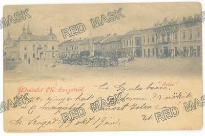 5126 - SIGHET, Maramures, Market, Litho, Romania - old postcard - used - 1899 foto