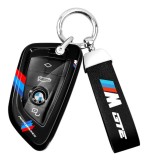Husă cheie auto si breloc ABS+TPU pentru BMW Seria G - Negru