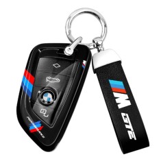 Husă cheie auto si breloc ABS+TPU pentru BMW Seria G - Negru