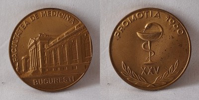 Facultatea de Medicina din Bucuresti - medalie rara foto