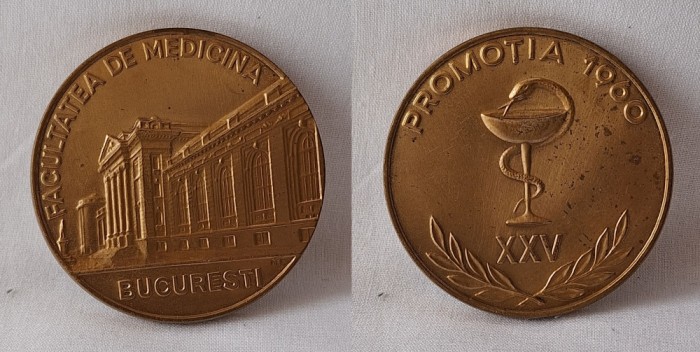 Facultatea de Medicina din Bucuresti - medalie rara