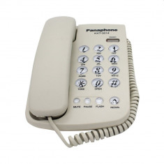 Telefon fix cu fir, functie mute, pause, reapelare, flash, 16 taste mari culoare alb MultiMark GlobalProd foto