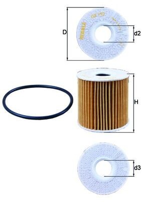 MAHLE OX 192D Filtru ulei foto