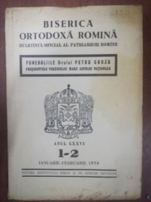 Biserica Ortodoxa Romina. Buletinul Oficial al Patriarhiei Romane foto