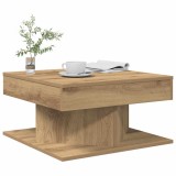 Masuta cafea Gossi stejar artizanal 55x55x30 cm lemn prelucrat living