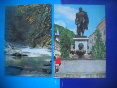 HOPCT LOT 2426 BAILE HERCULANE -JUD CARAS SEVERIN-2 CARTI POSTALE-CIRCULATE