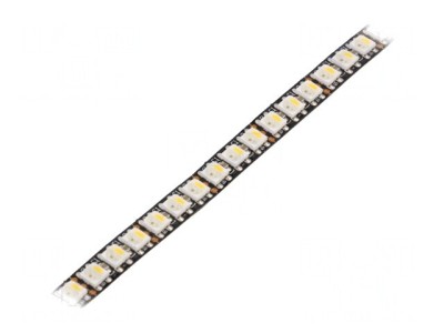 Bandă LED RGBW Programabilă 5V 144 LED/m 8mm PCB Negru foto