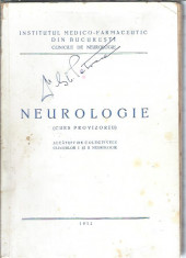 Neurologie - clinica I si II neurologie, Bucuresti, 1952 foto