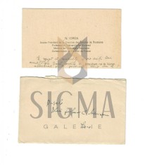 Carte de vizita, Nicolae Iorga, cu mesaj catre istoricul C. Marinescu, Cluj foto