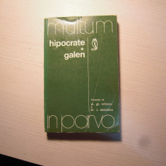 Carte: MULTUM IN PARVO Hiprocate * Galen - G. Bratescu, C. Sandulescu, 1974