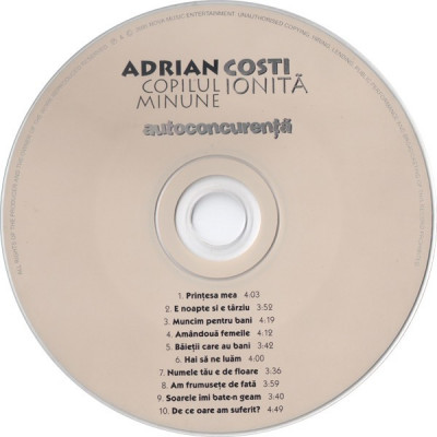 CD Adrian Copilul Minune &amp;amp; Costi Ioniță &amp;lrm;&amp;ndash; Autoconcurență, original foto