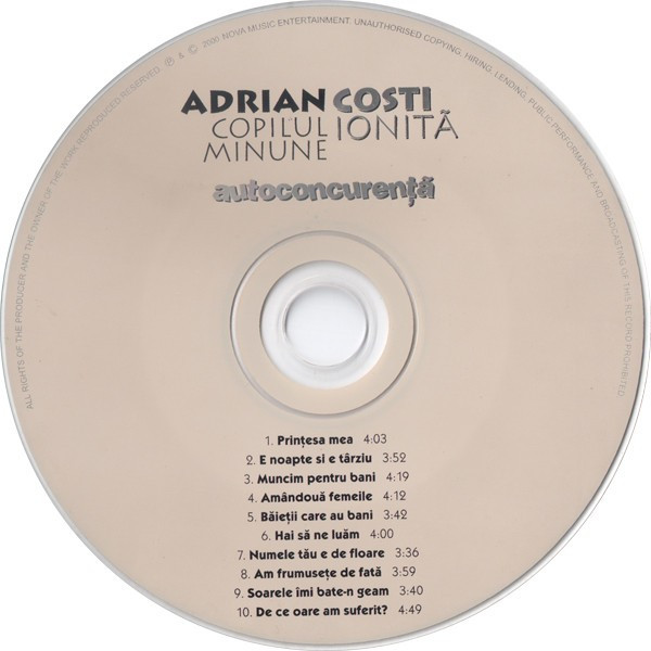 CD Adrian Copilul Minune &amp; Costi Ioniță &lrm;&ndash; Autoconcurență, original