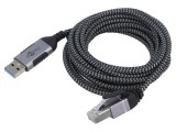 Cablu USB 3.1 RJ45 și USB C, 10m, U/FTP, Goobay
