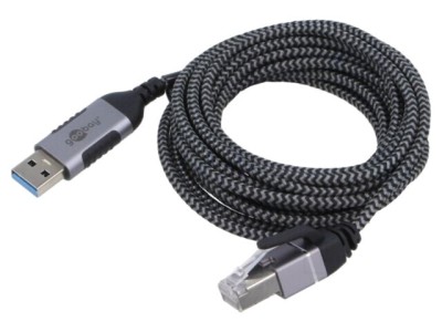 Cablu USB 3.1 RJ45 și USB C, 10m, U/FTP, Goobay foto