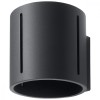 Lampă De Perete Inez Negru Aluminiu 1 Bec Cilindric Modern De Interior