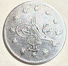 IMPERIUL OTOMAN 1876/1 KURUS ABDULHAMID II,,el-Ghazi&quot;Argint(.833)/1,20 g./14,6mm