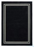 Cumpara ieftin Covor Premium Model DYWAN FORM DARK, Negru, Crem, Marime 160 x 230 cm, Tesatura Plata, Poliester, Bumbac, Antiderapant, Antialergic, Living, Dormitor,
