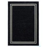Covor Premium Model DYWAN FORM DARK, Negru, Crem, Marime 160 x 230 cm, Tesatura Plata, Poliester, Bumbac, Antiderapant, Antialergic, Living, Dormitor,