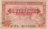ALGERIA 50 Centimes 1944 first edition aF