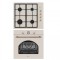 Pachet Rustic Incorporabil Cuptor Electric + Plita Gaz Studio Casa Dolce Vita Vintage 6 Functii Grill Ventilator Gratare Fonta Crem