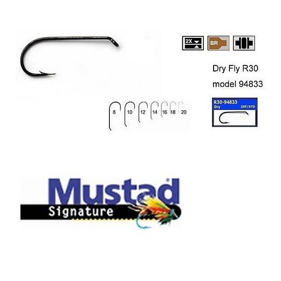 Carlige pentru Musca Mustad Bronz Forjat, Nr.8