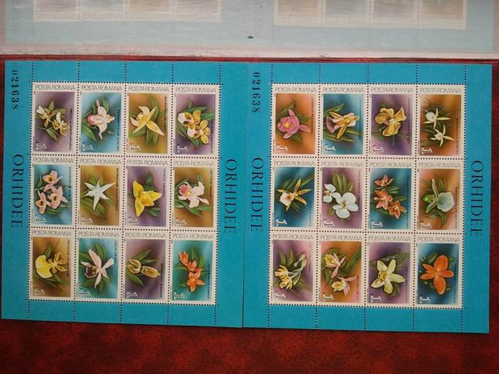 1988-Lp1210-Orhidee-2 bloc. -MNH