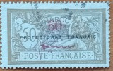 MAROC(Protectorat- francez)-(1910)'1val-supratipar pe timbru vahi francez I''-stampilat-vezi-Scan