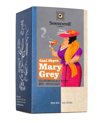 Ceai Negru Mary Grey cu Portocale Rosii Bio 18 plicuri Sonnentor foto