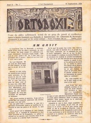 MSPN18 Ortodoxia, colegat de 51 numere 1934-1935 foto