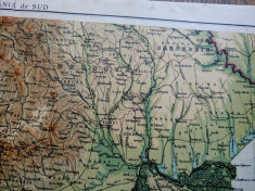 Romania de nord - Romania de sud / lot doua harti / Basarabia, cca 1930 foto