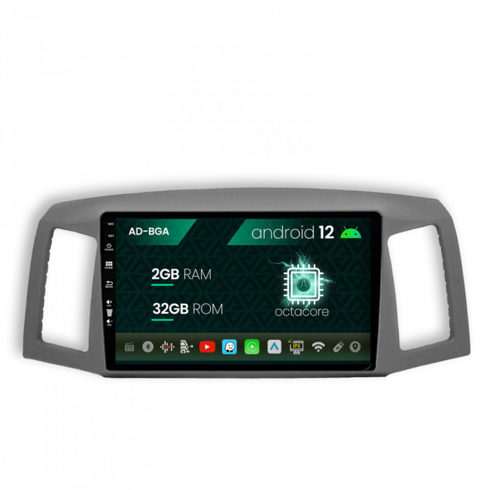 Navigatie Jeep Grand Cherokee (2004-2007), Android 12, A-Octacore 2GB RAM + 32GB ROM, 9 Inch - AD-BGA10002+AD-BGRKIT297v2