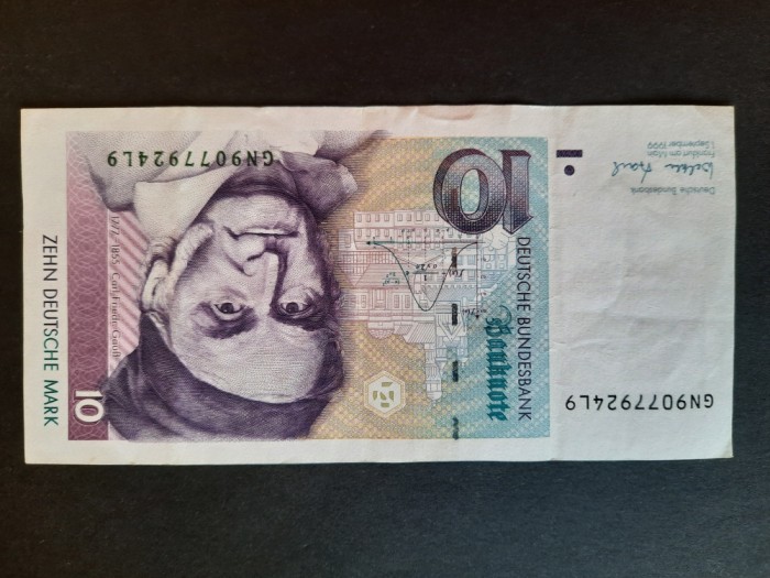 Bancnota 10 Deutsche Mark RFG, 1999 - A 3940