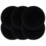 vidaXL Naproane, 6 buc., negru, 38 cm, bumbac, rotund