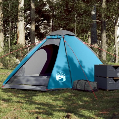 Gossi cort de camping cupola pentru 4 persoane, albastru, impermeabil foto