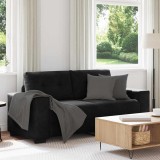 Cumpara ieftin Canapea loveseat neagră 140 cm catifea