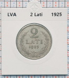 Letonia 2 lati 1925 argint - km 8 - cartonas personalizat D56801, Europa