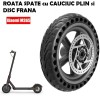 Roata Spate 8.5 inch Trotineta Xiaomi M365/1S/Essential, Cauciuc Plic Fagure + Disc Frana