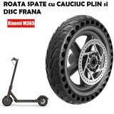 Roata spate 8.5 inch trotineta electrica Xiaomi M365 / 1S / Essential cu cauciuc plin si disc de frana