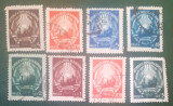 ROMANIA 1948 LP 237 stema RPR uzuale 8v. stampilate, Stampilat