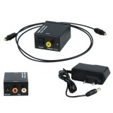 Convertor audio optic Toslink la 2xRCA, Blow, Negru