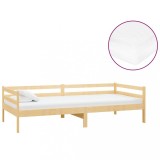 Cumpara ieftin Pat de zi cu saltea, 90x200 cm, lemn masiv de pin