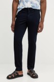 Hackett London pantaloni culoarea bleumarin, cu fason chinos, HM2100007R