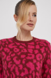 United Colors of Benetton pulover din amestec de lana femei, culoarea roz, light