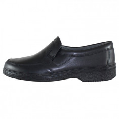 Pantofi casual barbati piele naturala - Otter negru - Marimea 40 foto