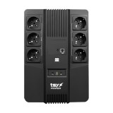 Cumpara ieftin UPS TSY Power, 600VA/360W, LED, line interactive, 6 x Schuko TSY-D-0K6-LED