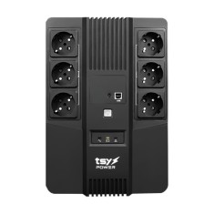 UPS TSY Power, 600VA/360W, LED, line interactive, 6 x Schuko TSY-D-0K6-LED